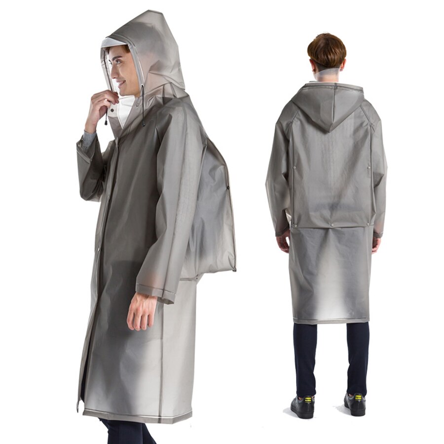 Transparent Rain Coat Female Long Waterproof Jacket Poncho Female Rain Cover Chuva Jacket Veste Anti Pluie Rain Gear L