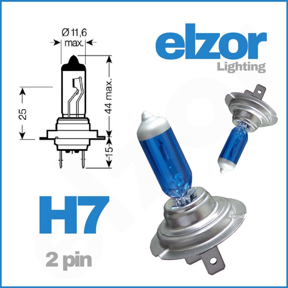 Ampoules halogènes H7 100W de , phares de voiture au xénon 100W, lumière Ultra blanche de remplacement pour phare de véhicule, 2 pièces