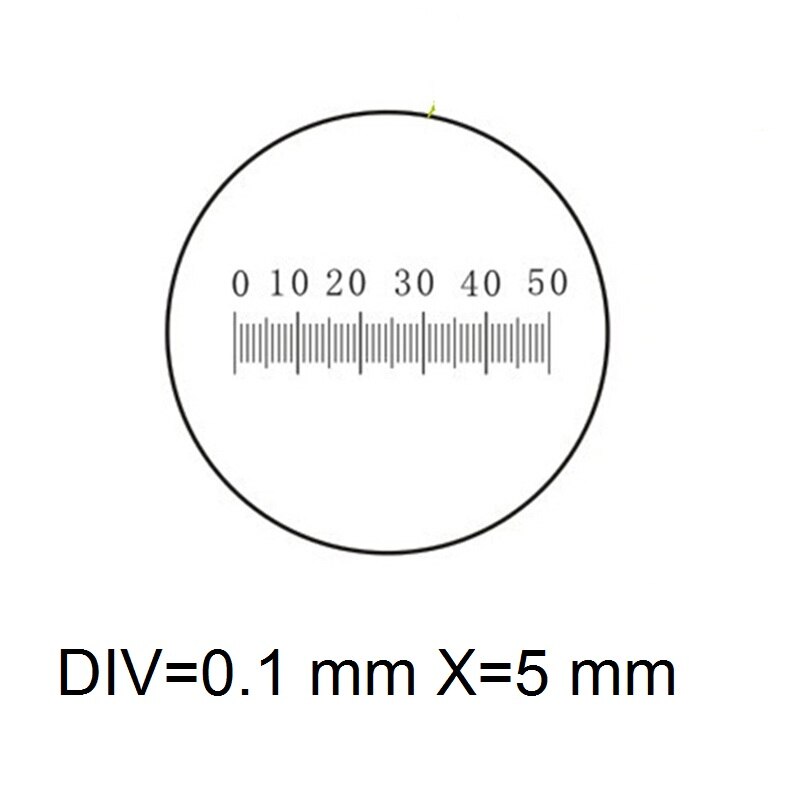 Okular mikrometer diameter 19mm optisk glas linjal nät för biogoliskt mikroskop 23.2mm okulär div 1 0.1 0.05 0.2 mm: Ms -1- n