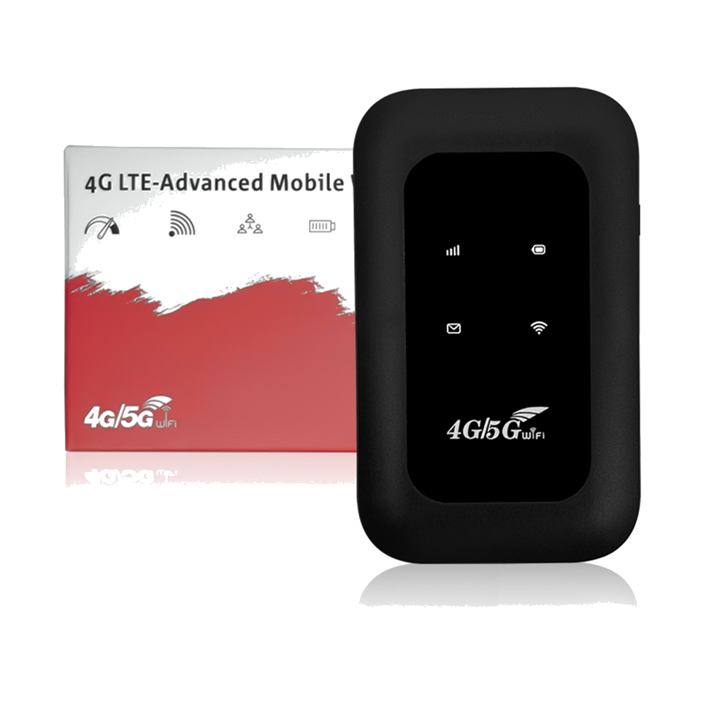 High Speed 4G LTE Mobile WiFi Hotspot with SIM Card Slot Wireless 4G LTE Modem Router for RV Travel Vacation Camping Remote Area: Bundle1