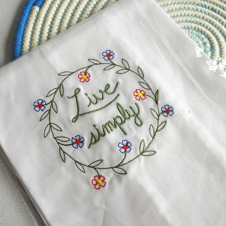 Katoen Wit Geborduurd Wijn Cup Handdoek Thuis Doek Servet Keuken Handdoeken Custom Servetten Placemats: Live Simply