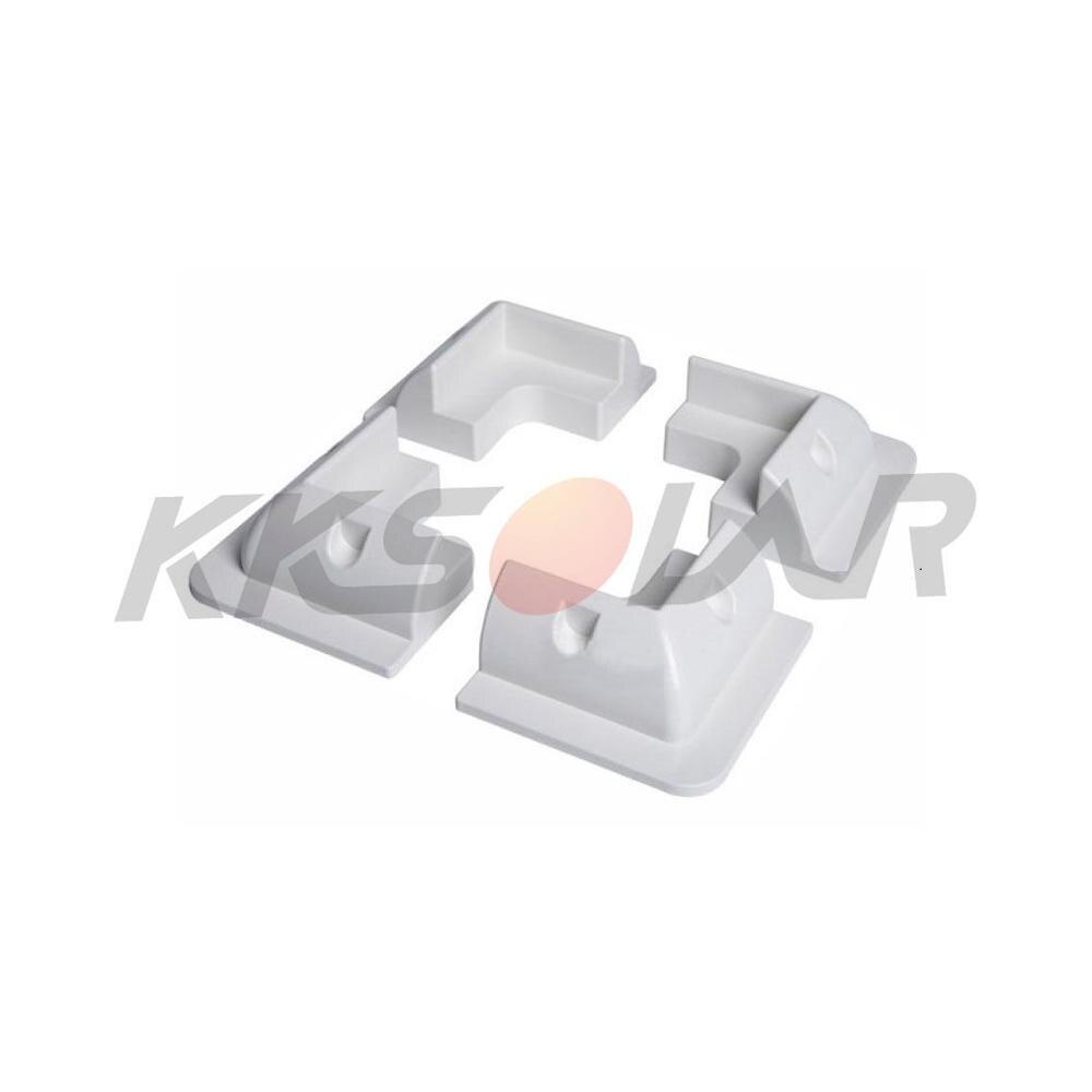 4pc Solar Panel Mounting Bracket White Rectangle Set-Free Corner Bracket Mount for RV, Boats, Caravans, Marine, Motorhomes