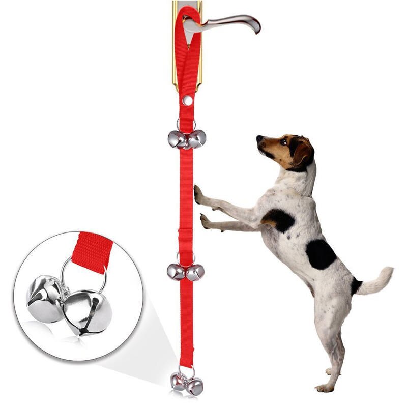 Kæledyr hund dørklokker hvalp træning klokke justerbar nylon reb hunde dørklokke til husbrydning træning kæledyrsprodukter tilbehør