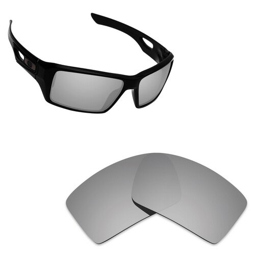 ToughAsNails Polarized Replacement Lenses for Oakley Eyepatch 2 Frame - Varieties: Metallic Silver