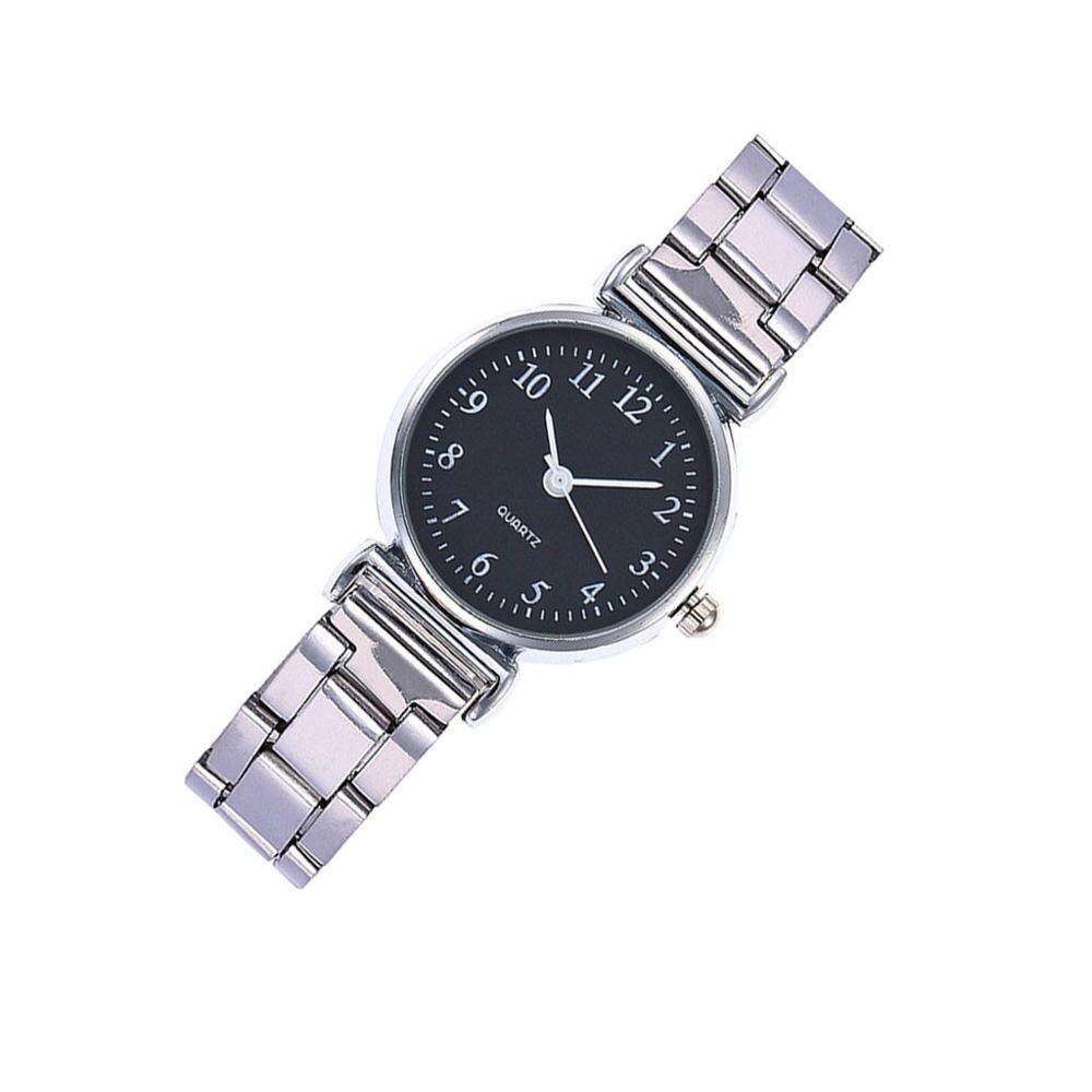 Horloges Eenvoudige Vrouwelijke Klok Vrouwen Wathes Rvs Armband Horloge Luxe Casual Dames Quartz Horloge Klok * Een: Black