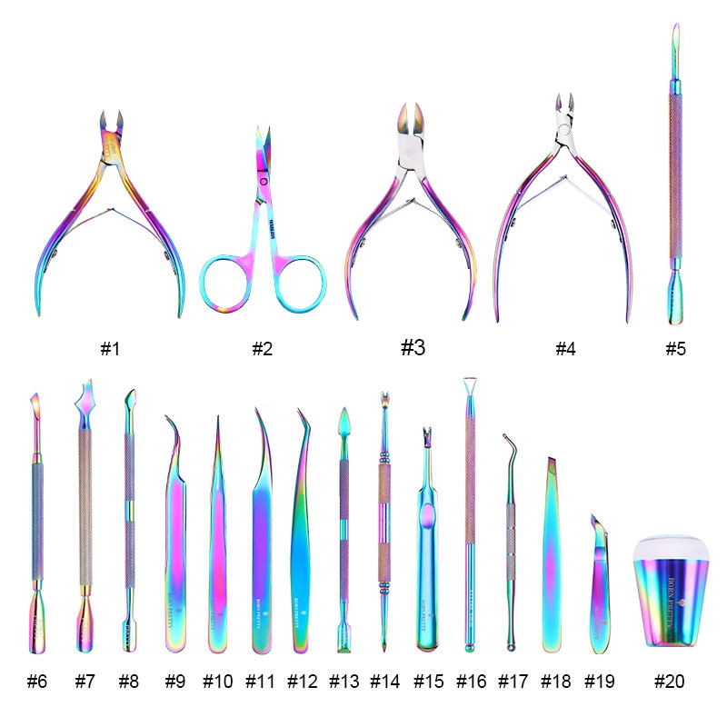 BORN PRETTY 1 PC Nail Art Tool Nipper Nail Cuticle Scissor Dead Skin UV Gel Remover Pusher Nail Stamper