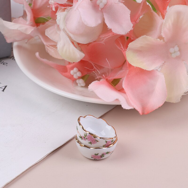 Mini Jahrgang Nachtisch platte DIY Miniaturen Für Dollhouses 1:12 Miniatur Möbel