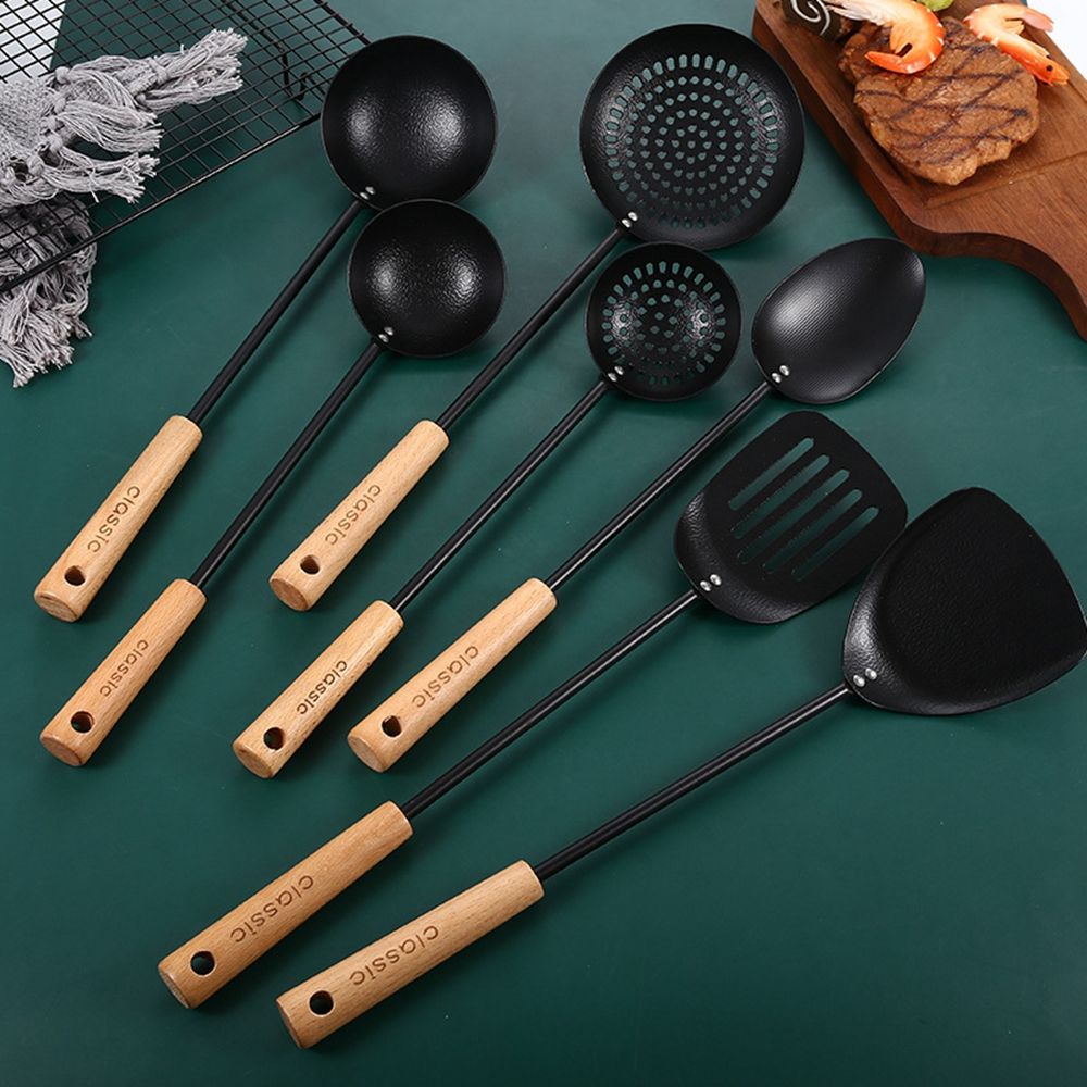 Pan Nonstick Kitchen Utensils Strainer Spoon Cookware Cooking Tools Tableware Spatula Fried Shovel Soup Ladle Turners