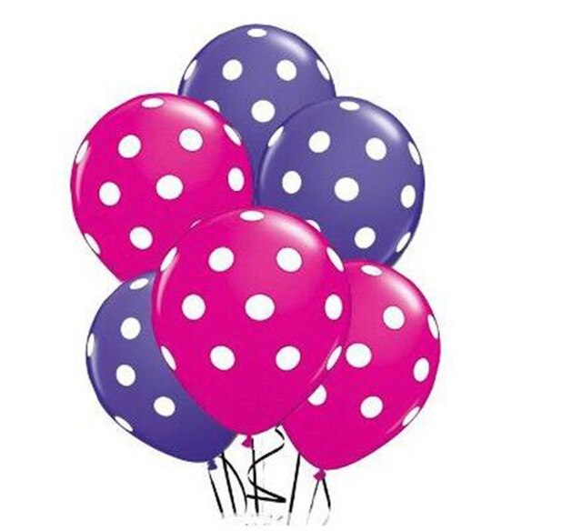 Ballons gonflables en Latex 24 pièces, 12 pouces, à pois, rouge et noir, ballon à Air pour fête pour enfants, pour cérémonie, pour anniversaire, pour bébés: Dark Blue-Rose Red