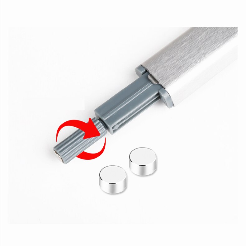 Cabinet Door Stopper Buffer Catches Stainless Steel Push to Open close Touch Damper Bumper Magnetic Quiet Closer Hardware Stop