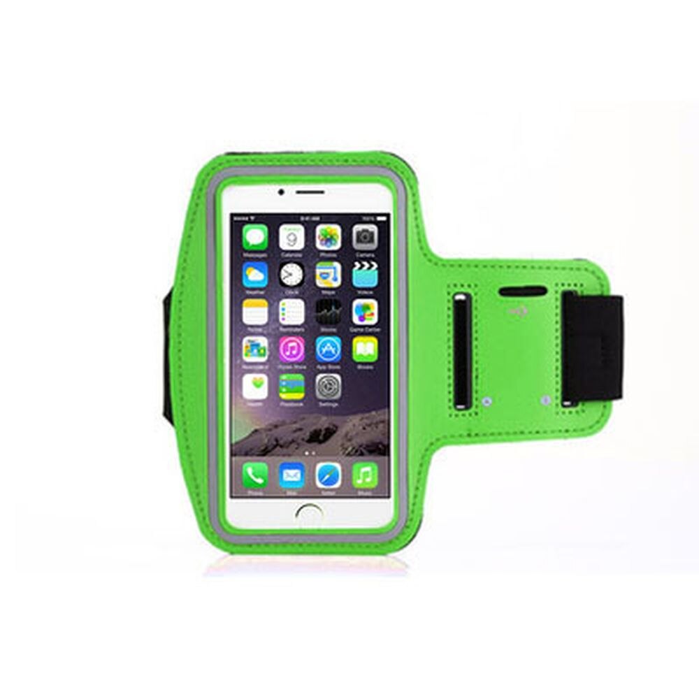 Funda Universal para teléfono PINZHENG, brazalete impermeable para correr, deportes al aire libre, correr, soporte de teléfono para iPhone Android: Green