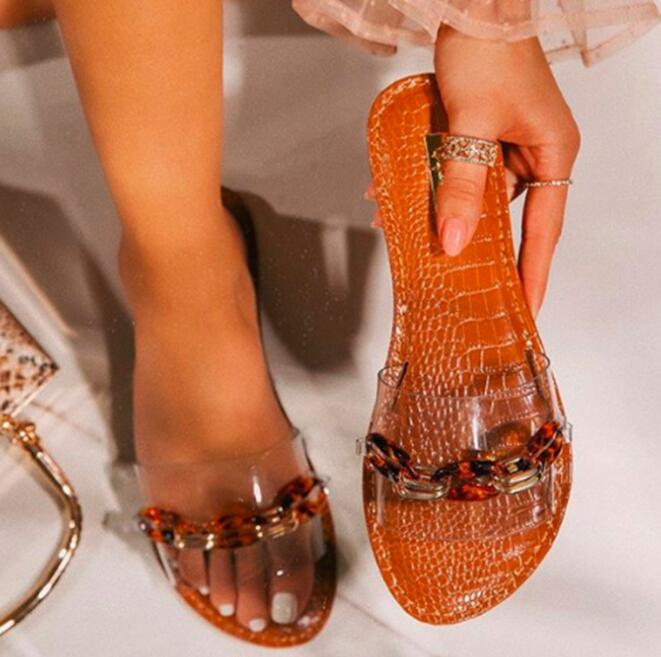 Sommer neue frauen leder frauen schuhe sandalen flache mit damen helle farbe Strand schuhe außen Trend pantoffel