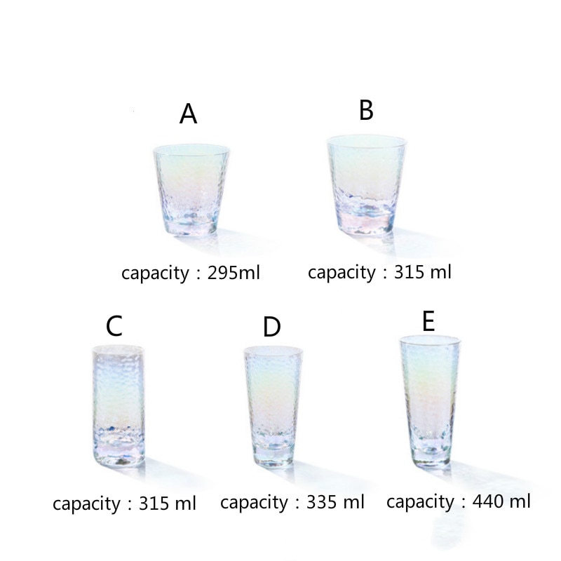 Creatieve Regenboog Hamer Glas Sap Cup Groene Thee Cup Japanse Huishoudelijke Cup voor Home Office 295/315/ 335/440ML