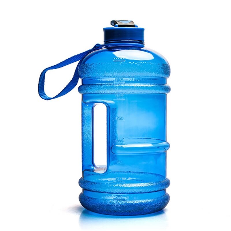 Upspirit 2.2l tritan vandkedel håndvægte med høj kapacitet sport drikkeflaske bærbar udendørs rejse protein shaker drinkware: Blå
