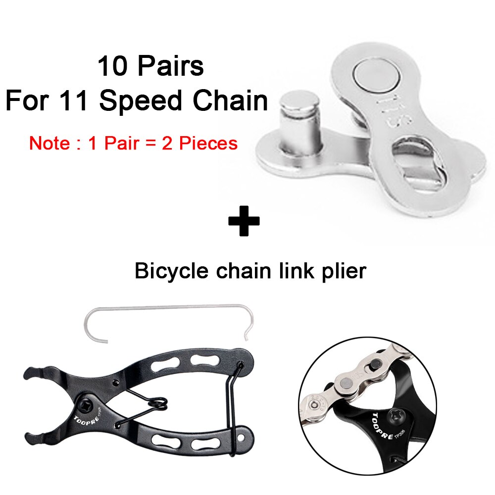 6/7/8/9/10/11 Speed Bicycle Chain Connector Lock Quick Link Master Bicycle Joint Cycling Parts Road Bike Magic Buckle: (11)s Chain Set