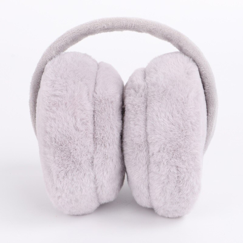 Children Winter Solid Color Fur Earmuffs for Boys and Girls Ear Warmer Headphones and Comfortable Ski Kids Earmuffs: Gray