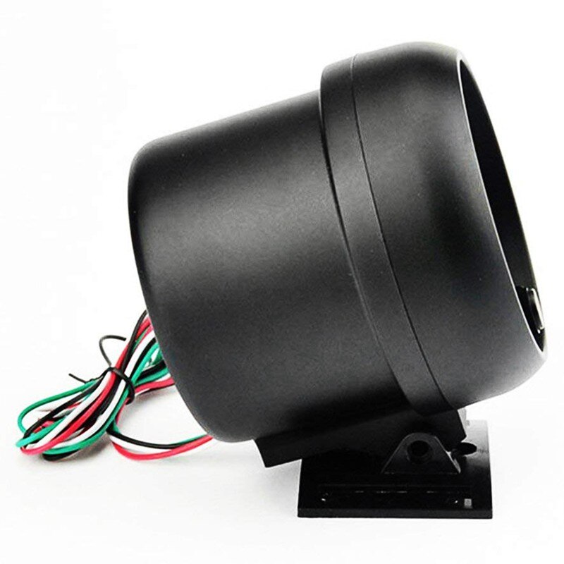 Universal 3.75 inch 12V White LED Backlit Tachometer Gauge with Red Shift Light for Auto Gasoline Car, 0-8000 RPM