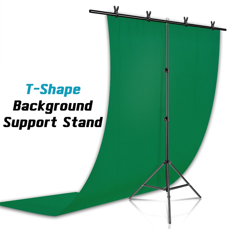 Sh T-Vorm Achtergrond Stand Kit Met Achtergrond Doek Video Chroma Key Groen Scherm Frame Stand Voor Fotografie Photo studio Props