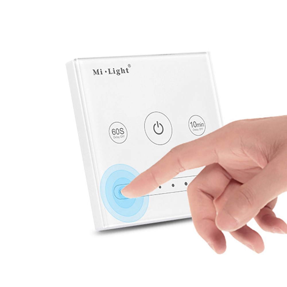 Milight  l1 1- kanaals 0 ~ 10v paneeldimmer gebruik met wifi-afstandsbediening helderheidsaanpassing voor enkelkleurig ledlicht  ac100 ~ 220v