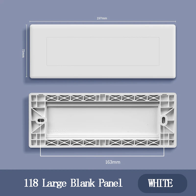 Leere Abdeckung im US-Standard-18-Typ, mittelgroß, groß, Vier-Positionen-Anschlussdose, Abdeckung für dunkle Box-Schallwandabdeckung, hässliche blinde Platte: Lavendel