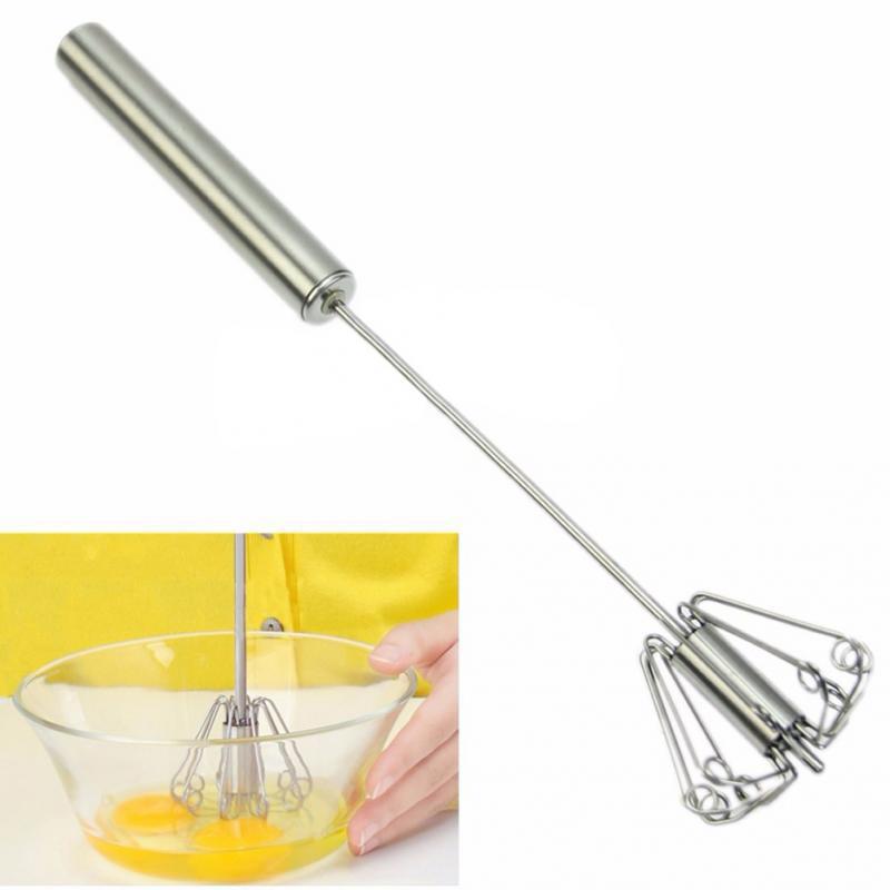 Roestvrijstalen halfautomatische garde | Roterende halfautomatische handmixer garde eierklopper - niet-stick garde blender keukengereedschap en gadgets voor slagroom