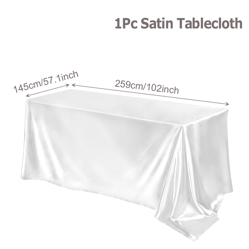 Nappe rectangulaire en Satin, brillante, lisse, blanc, rose, couleur unie, fournitures de fête de mariage, décors de Table: Violet