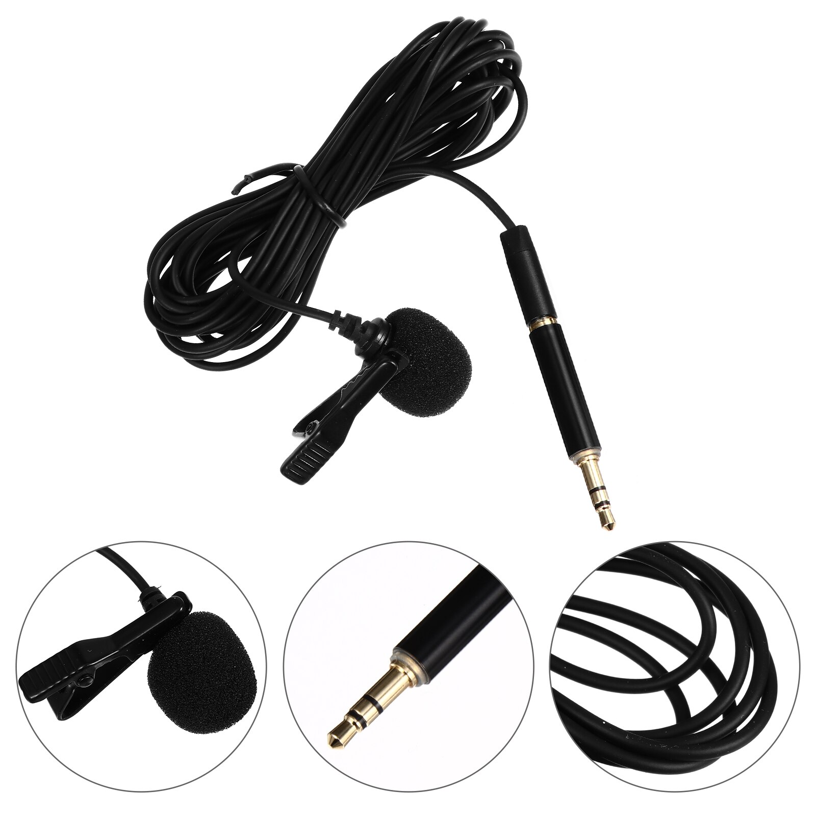 1 Set Podcast Microphone Omnidirectional Condenser Microphone 1.5/3m