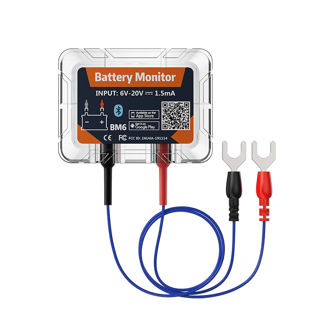 BM6-monitor de batería inalámbrico con Bluetooth 4,0, dispositivo de 12V con aplicación de control de salud, probador de batería para Android e IOS, en oferta: Default Title