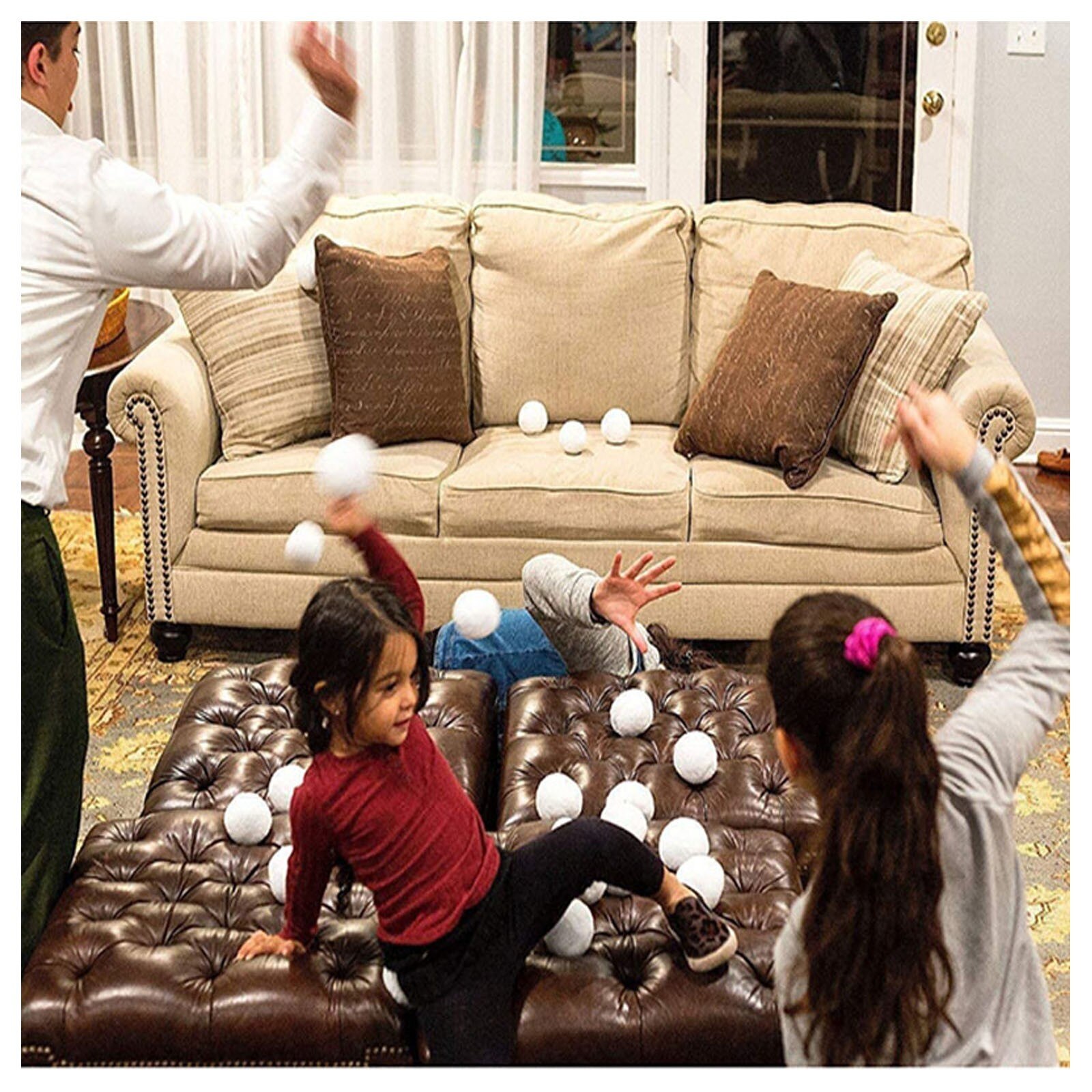 30/50Pcs Kerst Sneeuwbal Indoor Sneeuwballengevecht En Doek Bal Kinderen Team Kerstcadeau Kunstmatige Doek Fleece sneeuwbal