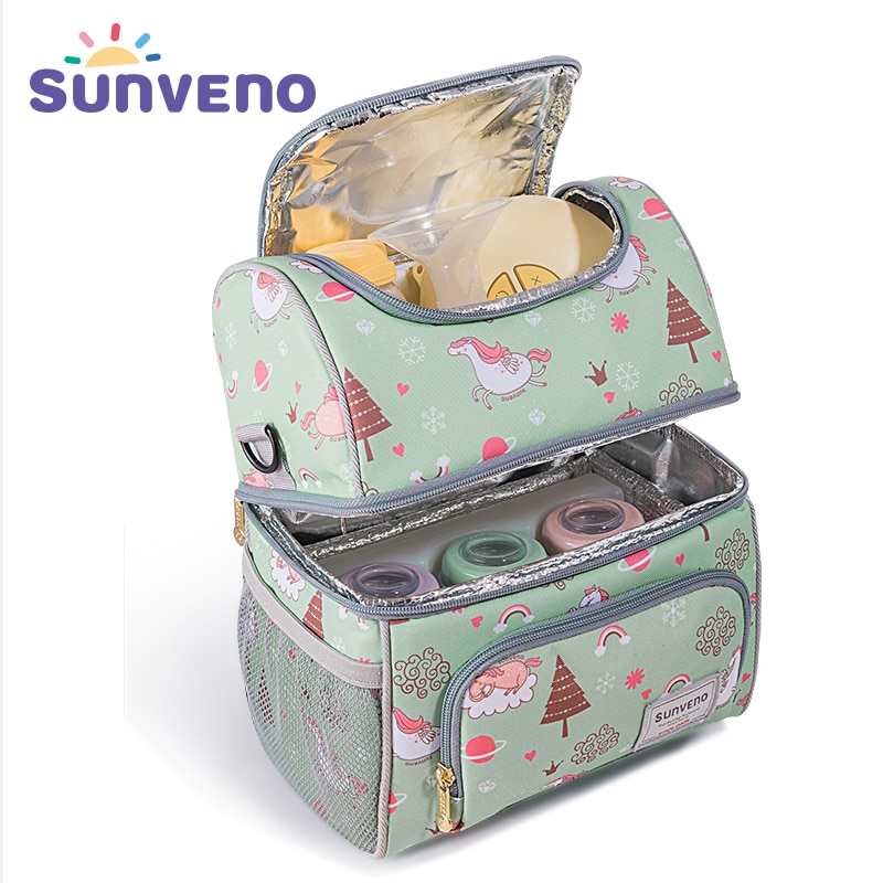 Sunveno dyr isoleringsposer baby mælk flaske vandtæt termospose enhjørningsmønster termisk taske til baby mad madpose
