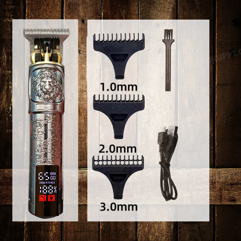 Professionele Elektrische Scheerapparaat voor Mannen Scheermes voor Mannen Maaier Baard Trimmer Kapper Scheren Machine T9 Tondeuse: Rood