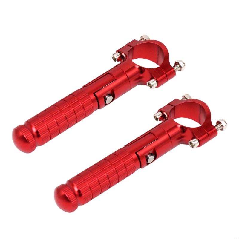 Aluminum Motorbike Footrests Adjustable Foot Pegs Supports Suitable for Motorcycle Enhancing Riding Posture and Reducing Fatigue: Red
