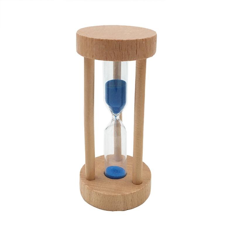 Sablier de verre en bois, 3 Min, Orange, horloge, décoration de Table, de bureau, minuterie de cuisine, pour enfants: Bleu