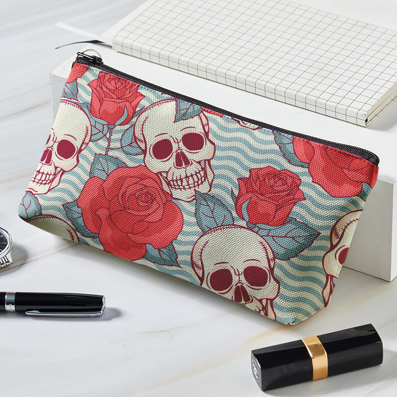 Tragbare frauen Lustige Karikatur 3D Schädel Kaninchen drucken Kosmetik Tasche Weibliche Nette machen-hoch Lagerung Beutel Organizer Schönheit Fällen