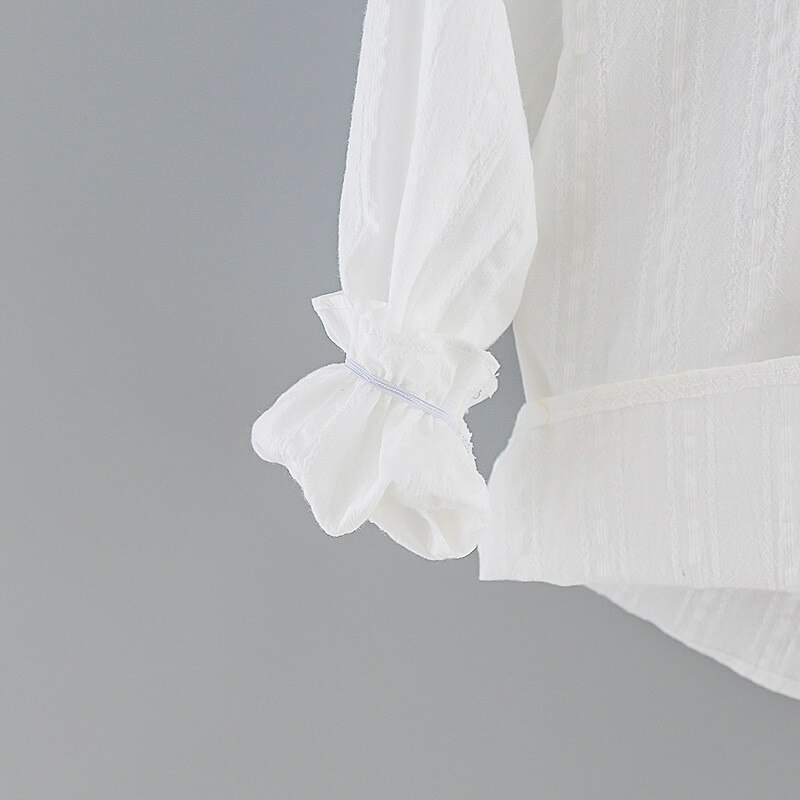 White Spring Autumn Kids Baby Girls Clothes Cotton Tops Child Girls Solid Print Shirts Clothing youth Casual Clothing