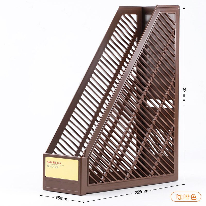 DIY Desk Organizer File Tray Book Stand Office School Desk Book Storage Box Bookends Book Shelf Stationery Organizer: coffee