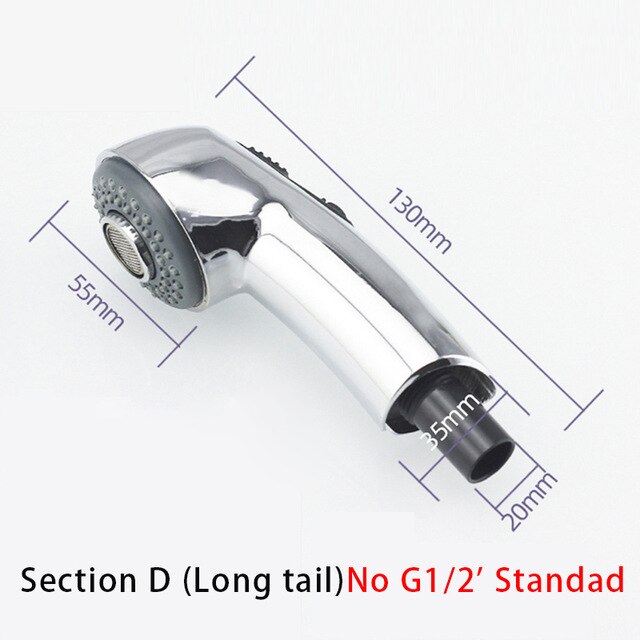 ABS Kitchen Tap Pull Out Parts Kitchen Faucet Replacement Parts Faucet Accessorie Spouts Kitchen Faucet Nozzle,Small shower head: D No Standard