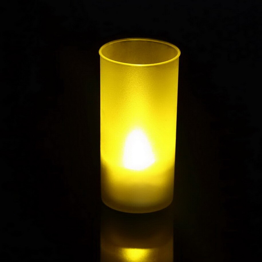 1PC Rechargeable Sound Sensor LED Candle Light scented decorative tea light candle set Flameless with Candle Cup