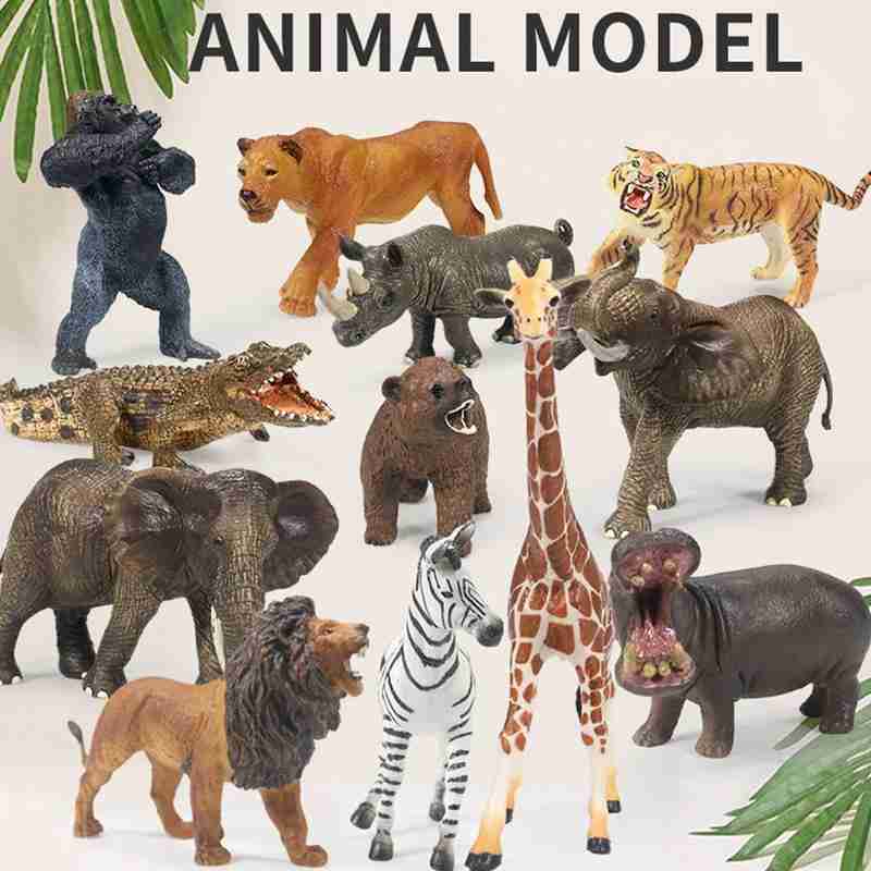 Lifelike wild animals Shaped Toys Realistic Motion Simulation Animal Model For Kids S3O9