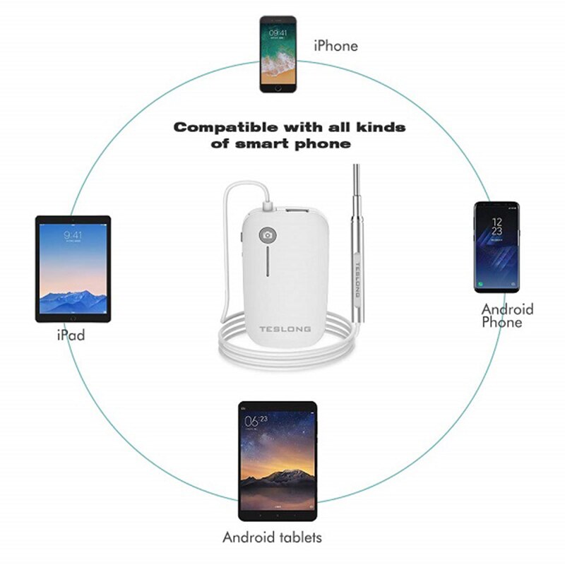 3.9mm wifi øre endoskop kamera til iphone  ip67 3 in 1 type c otoscope usb visuel øre ske inspektionskamera til ios android pc
