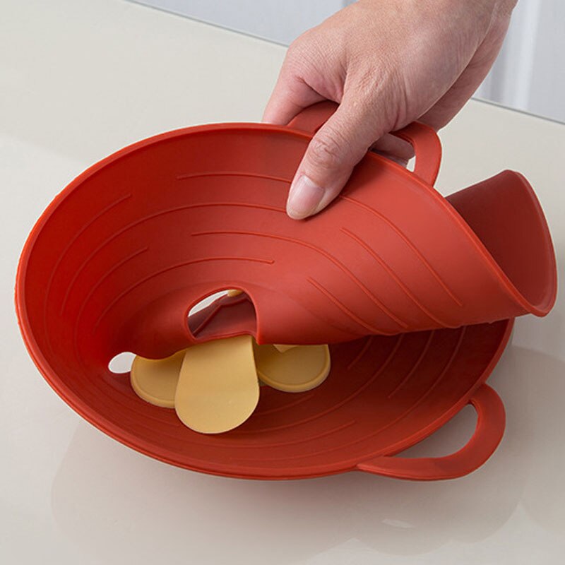 32CM Silicone Anti-Spill Pot Lid High Temperature Resistant Splash-Proof Anti-Boiling Thickened Pot Lid Kitchen Petal Fresh-Keep