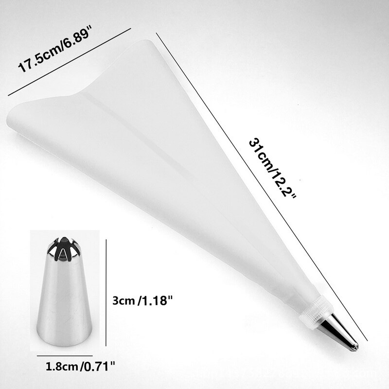 Silicone Forms Icing Piping Nozzles Pastry Bag Pastry Bakeware Baking Tools Fancy Cake Mold Cake Decorating Tools 3/8/14/18pcs: 14pcs white