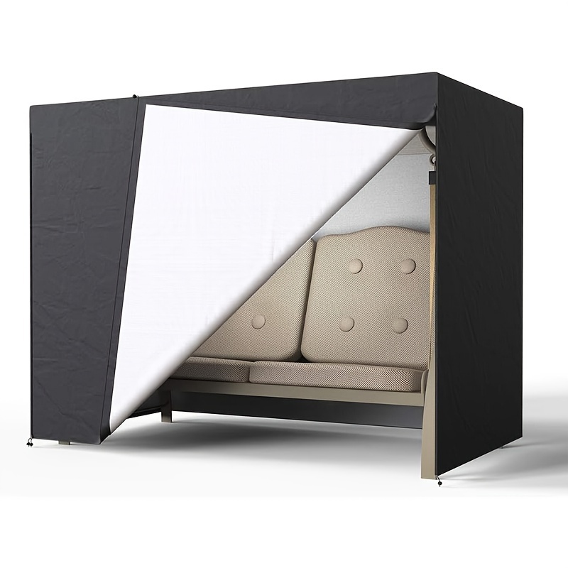 Overtræk til 600d terrassegynger, vandtæt gyngeovertræk til 3 personer, hængekøje, glidende baldakin, udskiftningsovertræk til slidstærkt uv-bestandigt vejrbestandigt