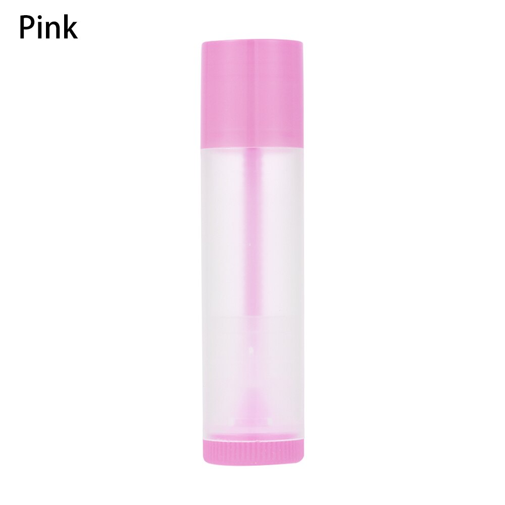 10 st läppbalsam tuber tomma plast läppbalsam tub läppstift tub chapstick behållare läppstift behållare för hantverk diy: Rosa