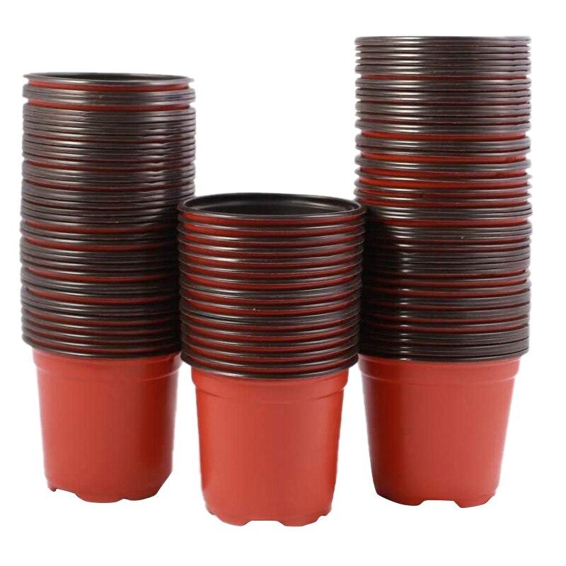100Pcs 16cm Plastic Flower Seedlings Nursery Supplies Planter Pot/Pots Containers Seed Starting Pots Planting Pots: Default Title