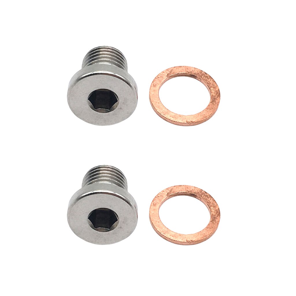 Sensor de oxígeno con sonda Lambda para motocicletas, tapón de bloqueo de o2, M12 x 1,25mm, 2x