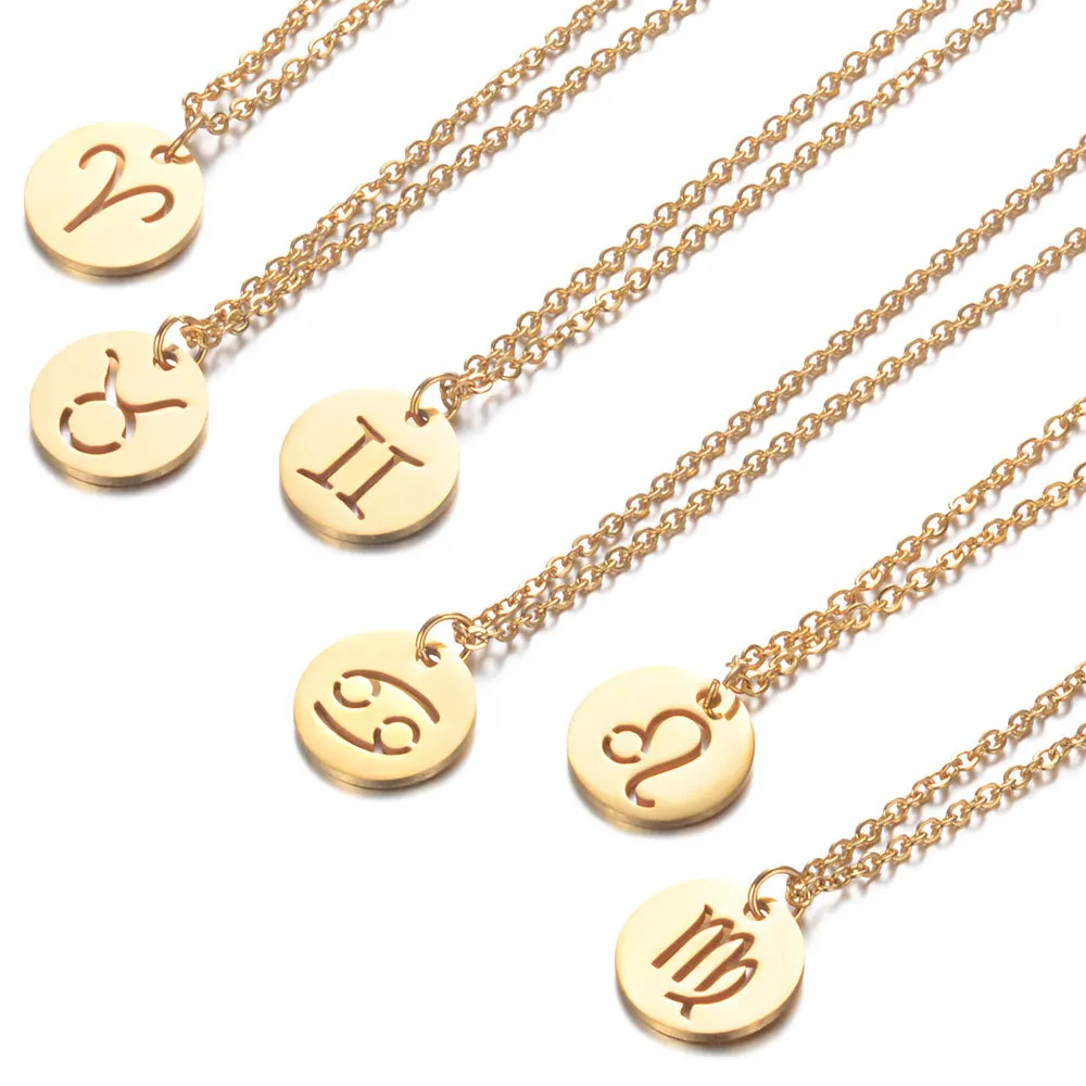 Capricorn Aquarius Pisces Aries Taures Gemini Cancer Leo Virgo Libra Scorpio Sagittarius Zodiac Necklace Friendship Bff: Scorpio / Gold