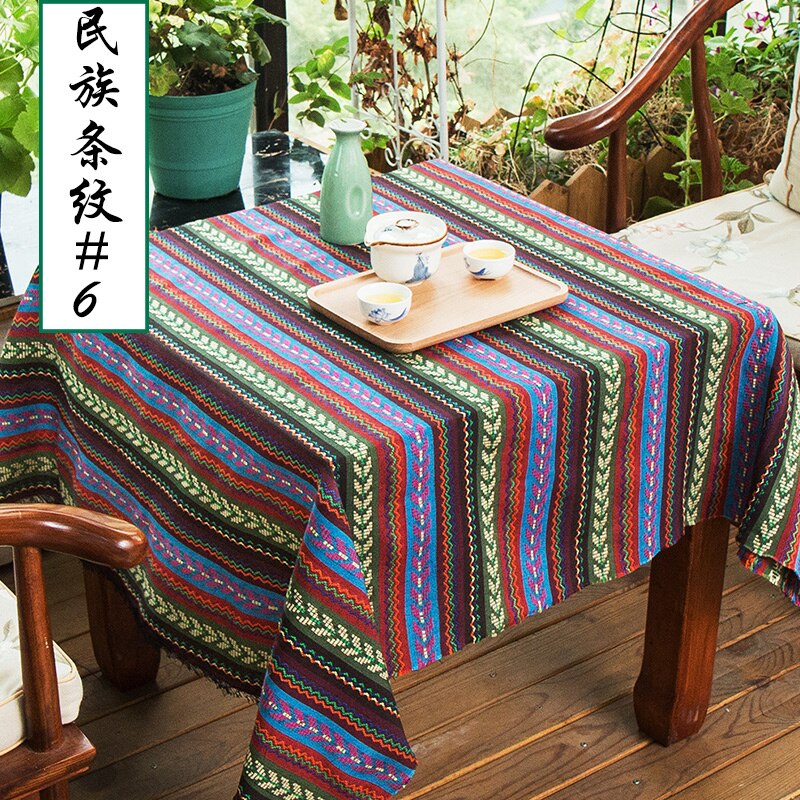 50x150 cm Ethnische Stil Baumwolle Leinen retro Böhmen stoff DIY Handgemachte Textil NäHenne Patchwork Für Taschen Kleidung Sofa tabelle tuch: 6