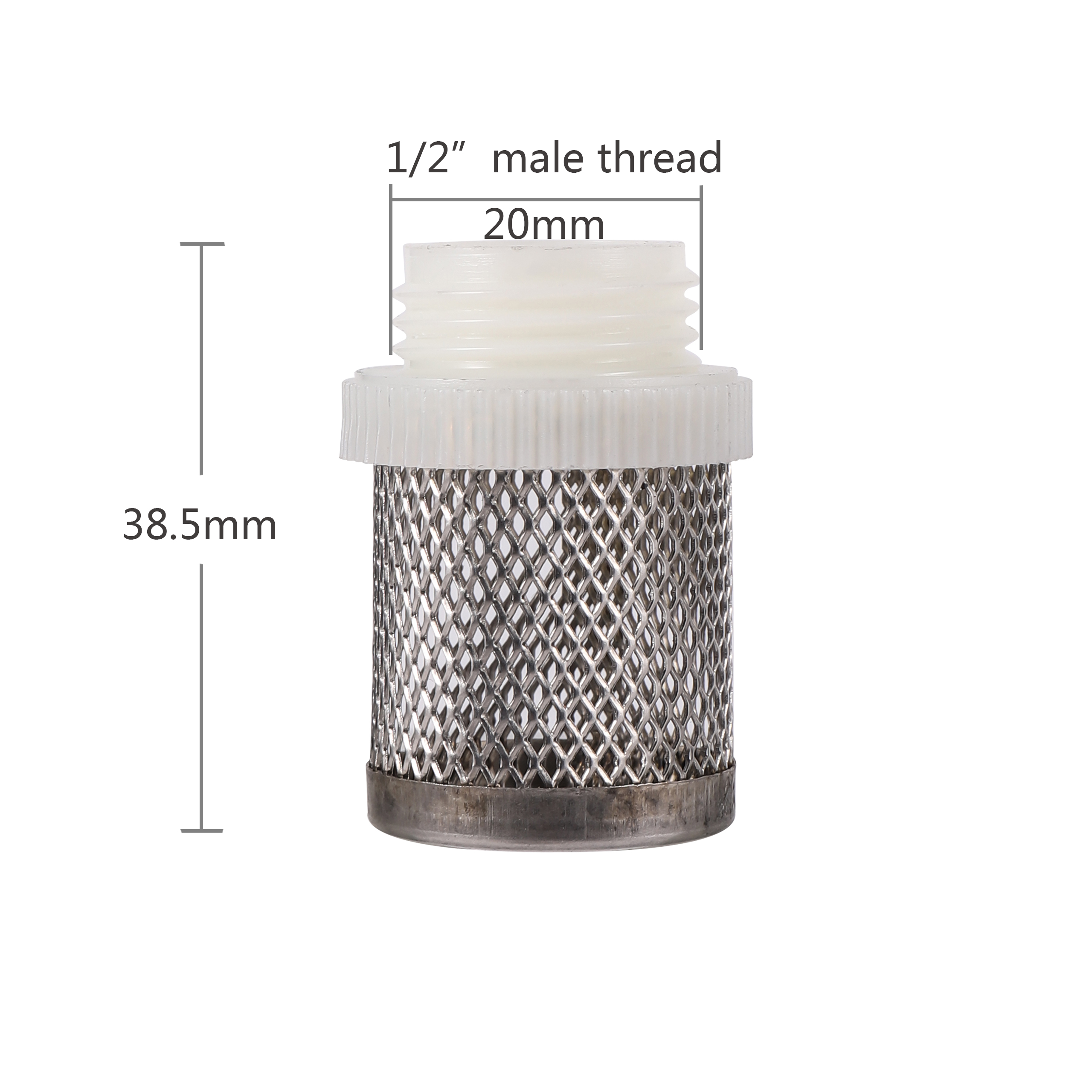 Høyt rustfritt filter 1/2 tommers utvendig gjengekobling landbruk hage vanning akvarium vannpumpe filtrer