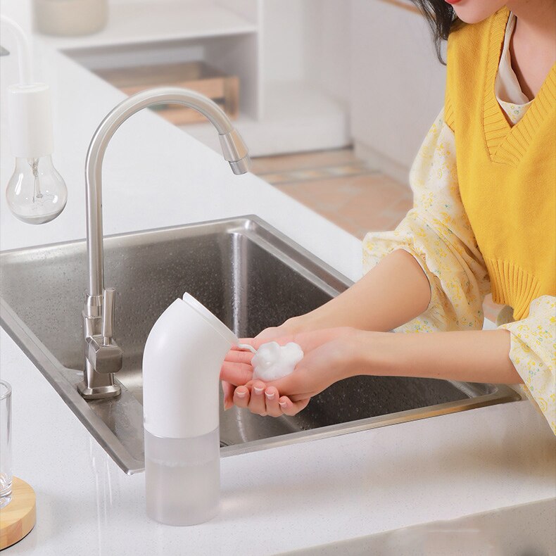 Transparent Automatic Liquid Soap Dispenser Touchless Sensor Foaming Hand Washing Device for Kitchen Bathroom